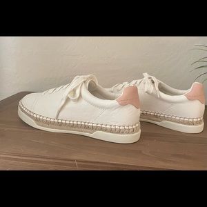 New, Dolce Vita white leather sneakers with a slight platform. Size 7.